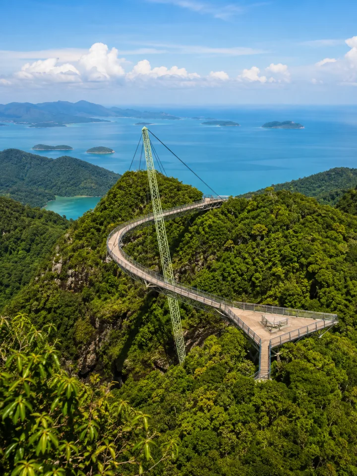 Langkawi Sky Bridge overlooking the islands