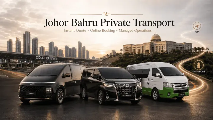 Johor Bahru private transport with chauffeur, MPV and tour van by Valetra