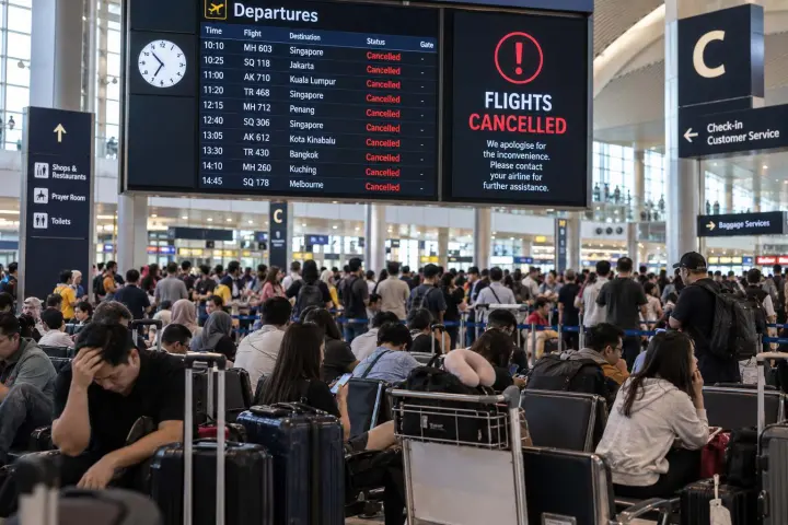 Flight delays and cancellations in Malaysia and Singapore