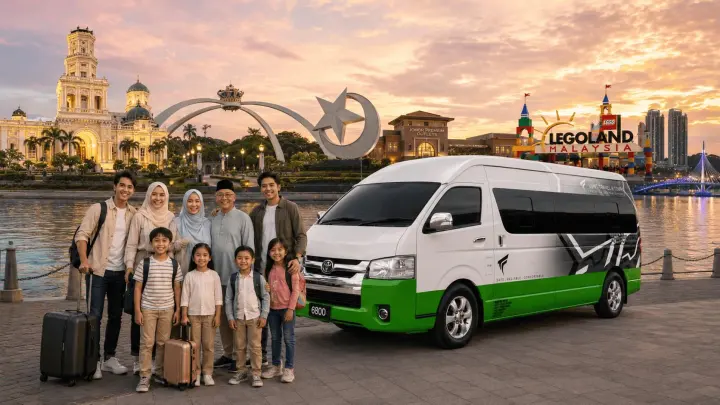 Hourly chauffeur service itinerary in Johor Bahru